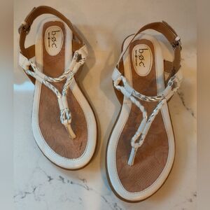 BOC white sandals.